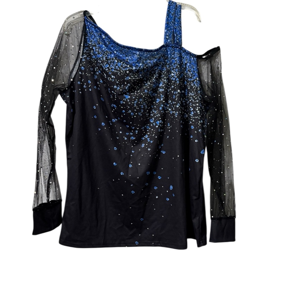 NIP Black and Blue Women's Top